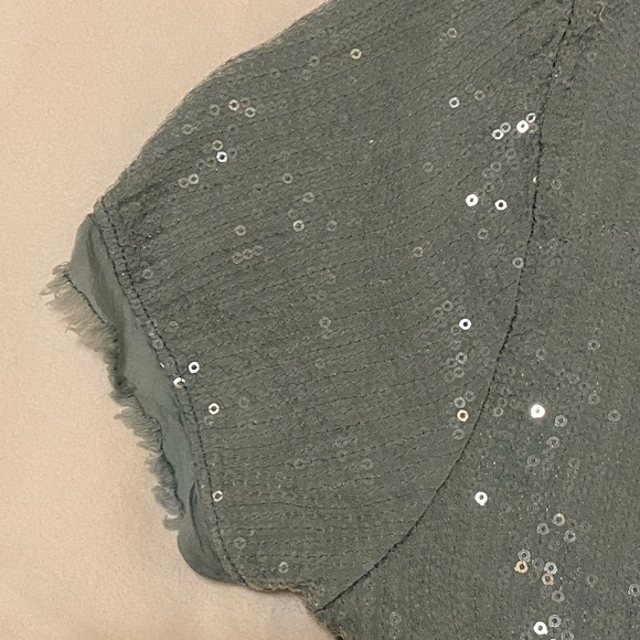 Loose Italian sequin light blue top - Picture 4 of 5